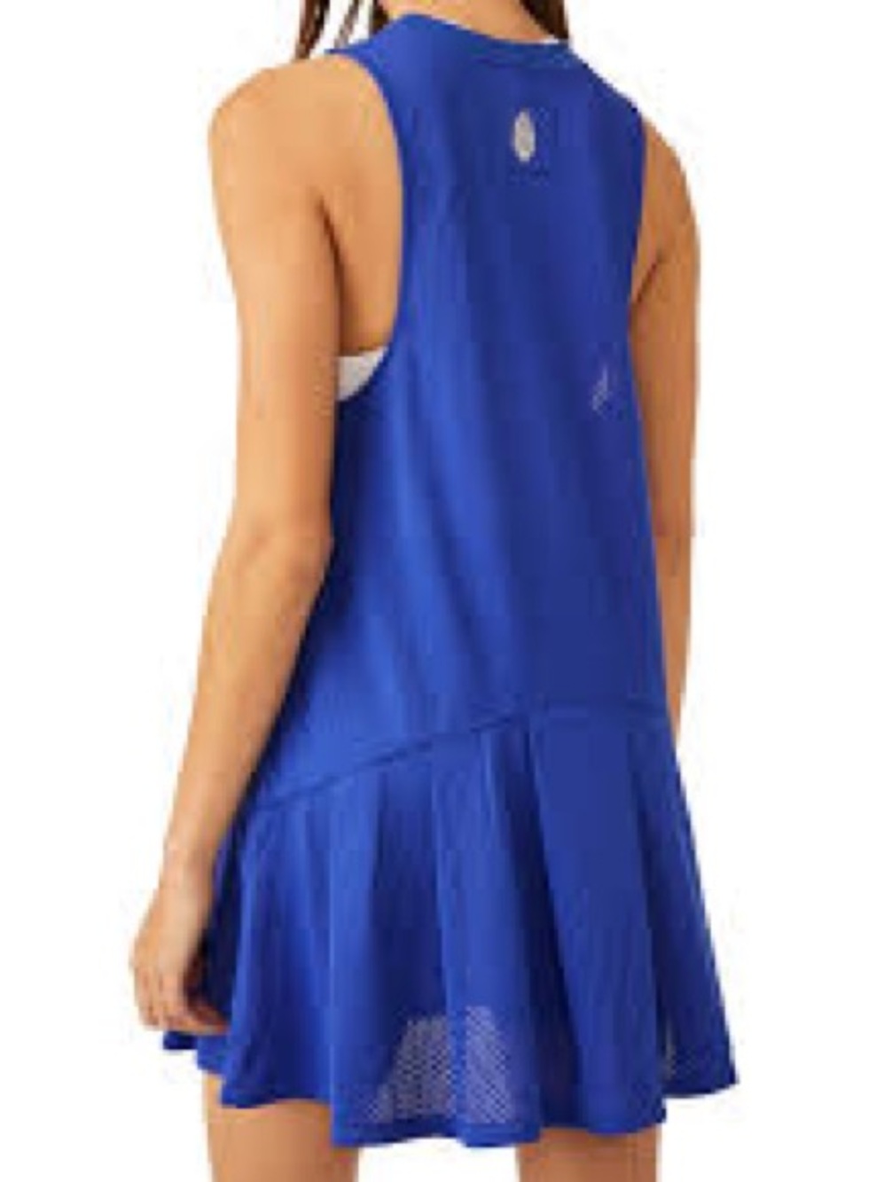 FP Movement by Free People Courtside Pleated Sheer Mesh Active Dress Royal Blue - Picture 2 of 6